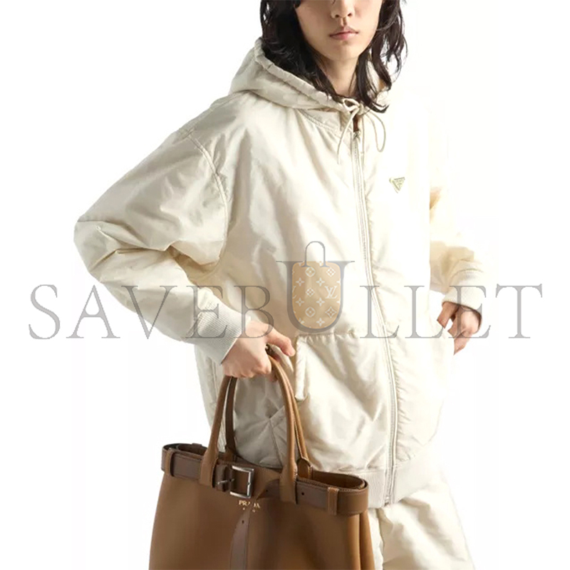 Pra*a brand-plaque nylon jacket
